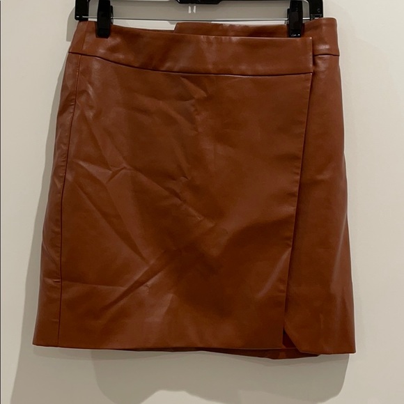 Lovers+ Friends Brown Leather Skirt - Picture 1 of 2